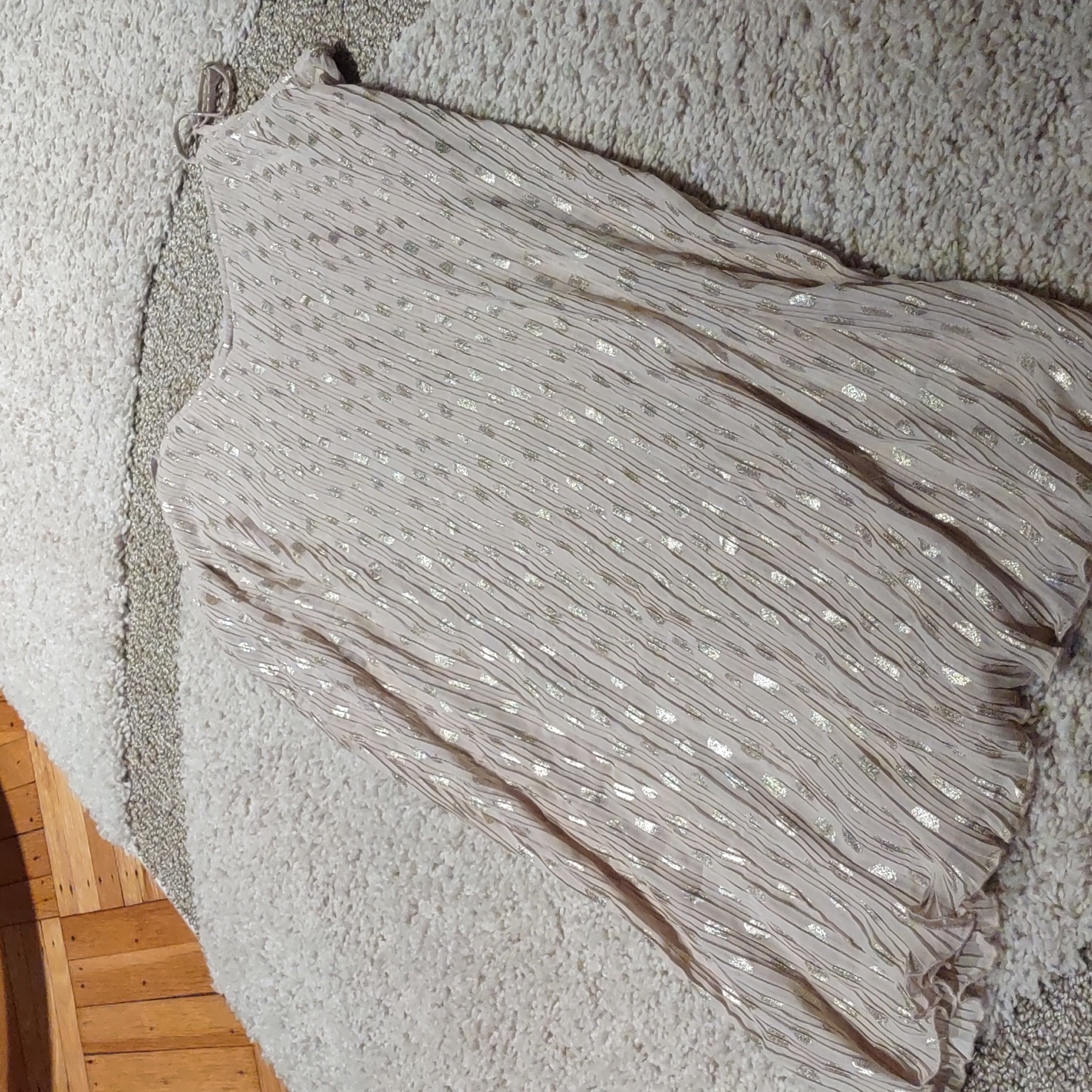Nwot Express Pleated Cream Dress